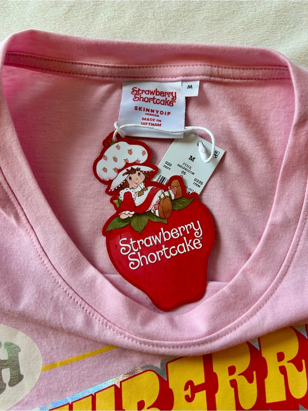 Strawberry Shortcake Pajamas Tee Style. Sz M NWT - Picture 4 of 6